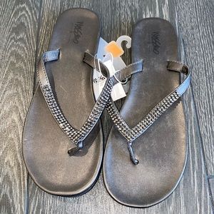 Black flip flops